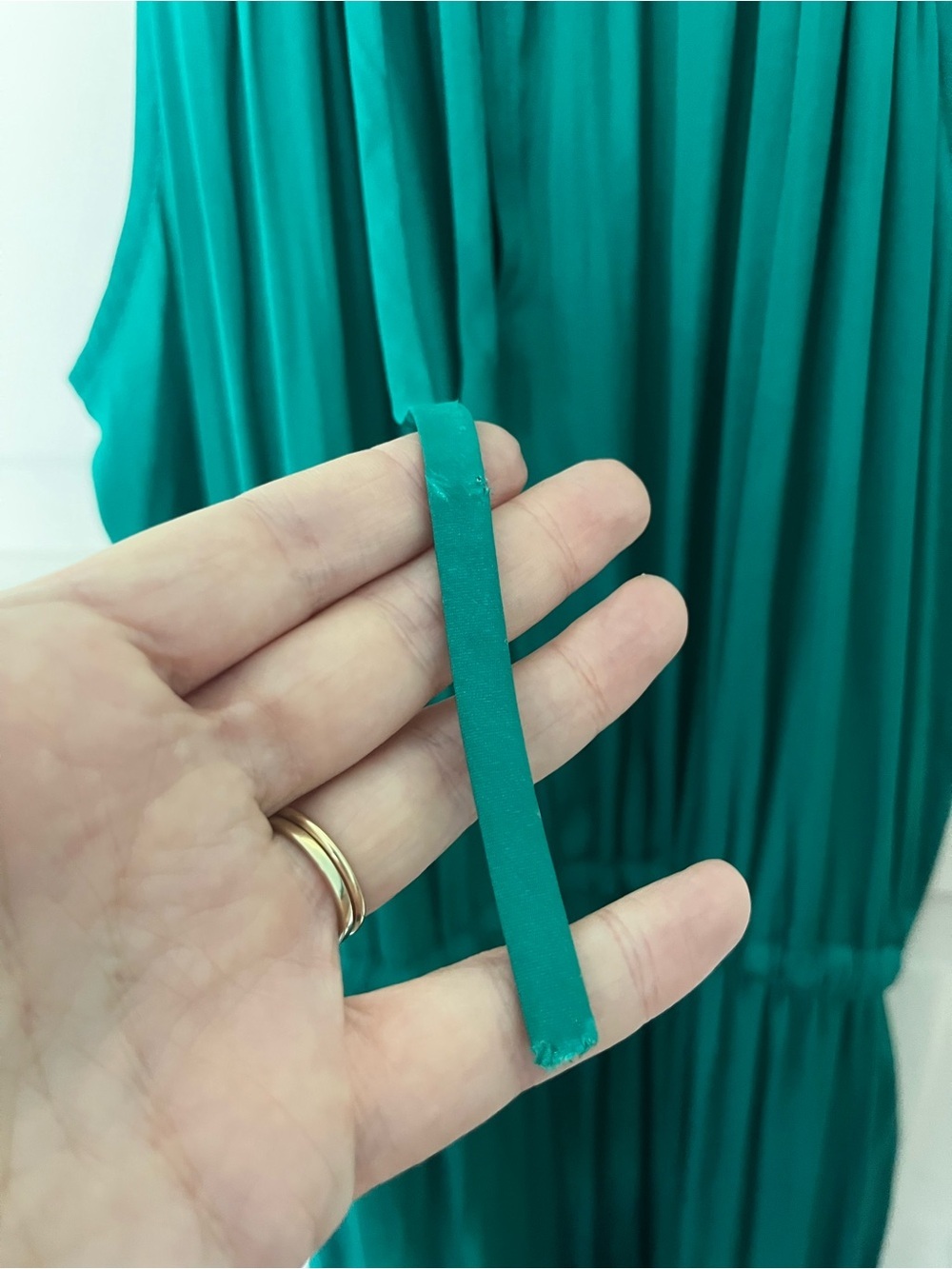 LOFT Emerald Green Halter Maxi Dress | Pleated | Size Small - Picture 8 of 12